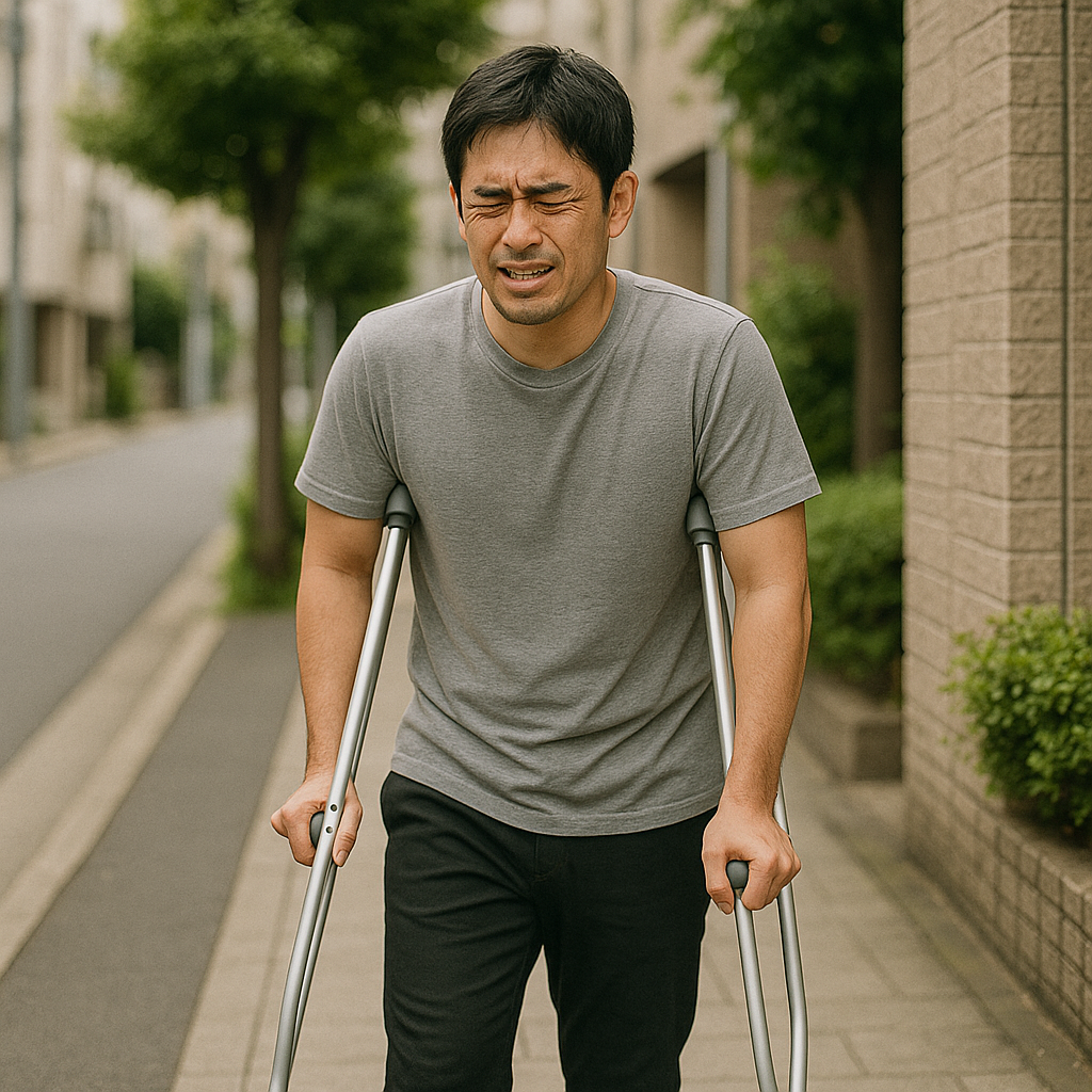 松葉づえの画像